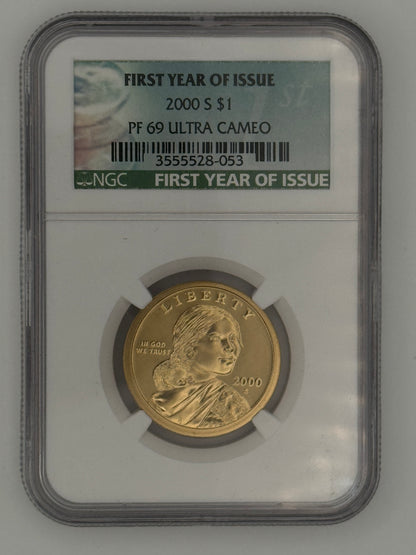 [AUCTION ONLY] 2000 $1 FIRST YEAR OF ISSUE: PF 69 ULTRA CAMEO