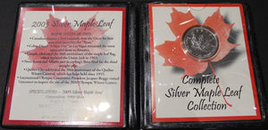 E-TRANSFER ONLY - 2005 SILVER MAPLE LEAF - .9999 1OZ. PURE SILVER - FIRST COMMEMORATIVE MINT FOLDER