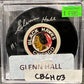 CHICAGO BLACKHAWKS - GLEN HALL AUTO PUCK