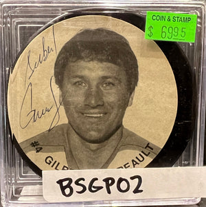 BUFFALO SABRES - GILBERT PERRAULT PUCK AUTO