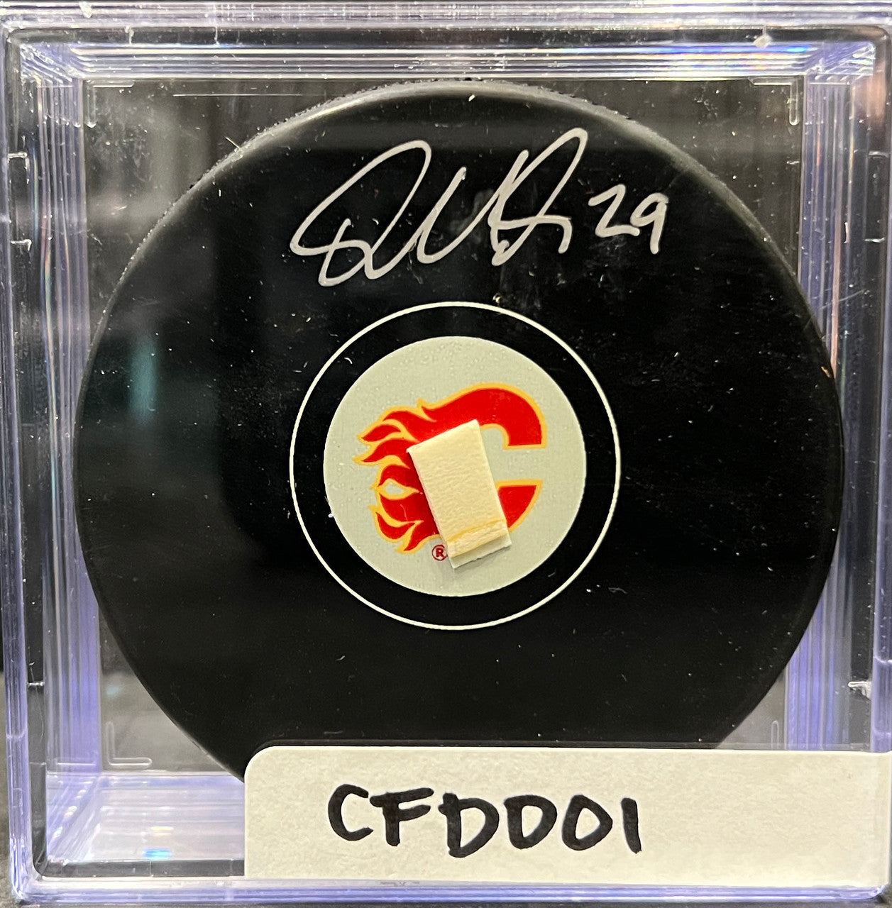 CALGARY FLAMES - DILLION DUBE AUTO PUCK