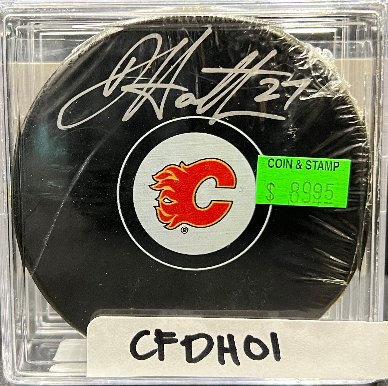 CALGARY FLAMES - DOUGIE HAMILTON  AUTO PUCK