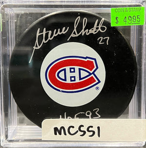 MONTREAL CANADIENS - STEVE SHUTT PUCK