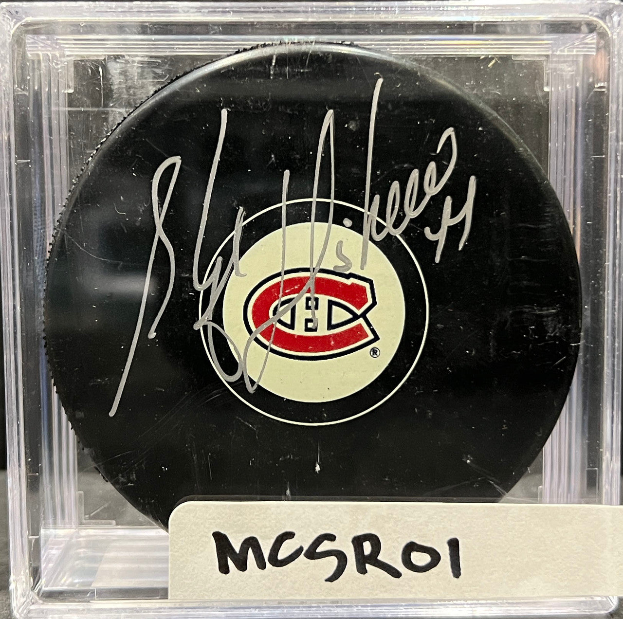 MONTREAL CANADIENS - STEPHANE RICHER AUTO PUCK