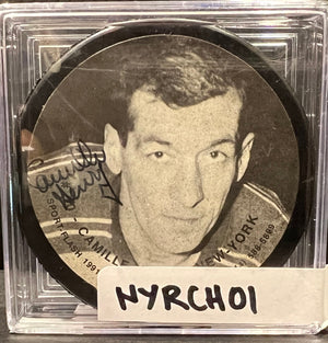 NEW YORK RANGERS - CAMILLE HENRY AUTO PUCK