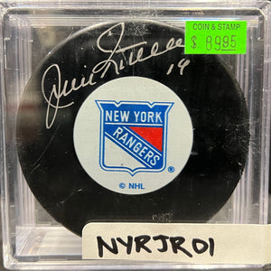 NEW YORK RANGERS - JEAN RATELLE AUTO PUCK