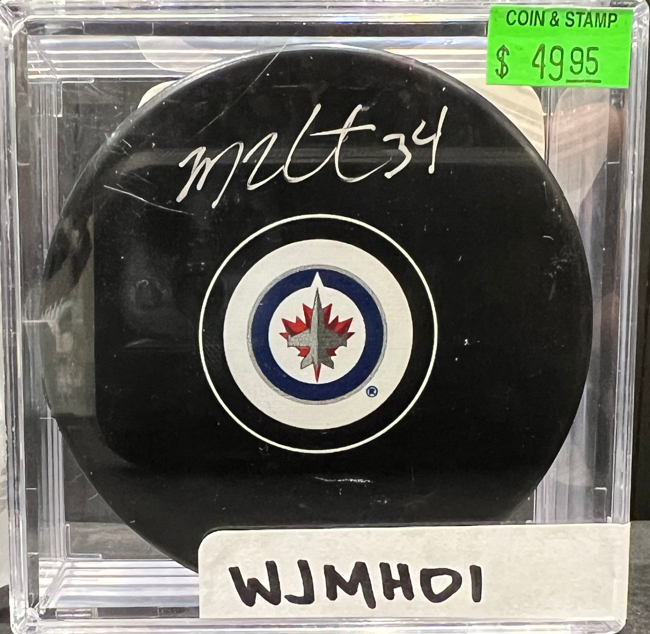 WINNIPEG JETS - MICHAEL HUTCHINSON AUTO PUCK