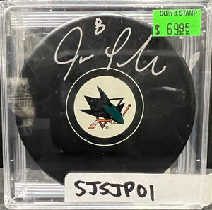SAN JOSE SHARKS - JOE PAVELSKI AUTO PUCK