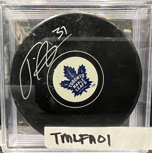 TORONTO MAPLE LEAFS - FREDERIK ANDERSON AUTO PUCK