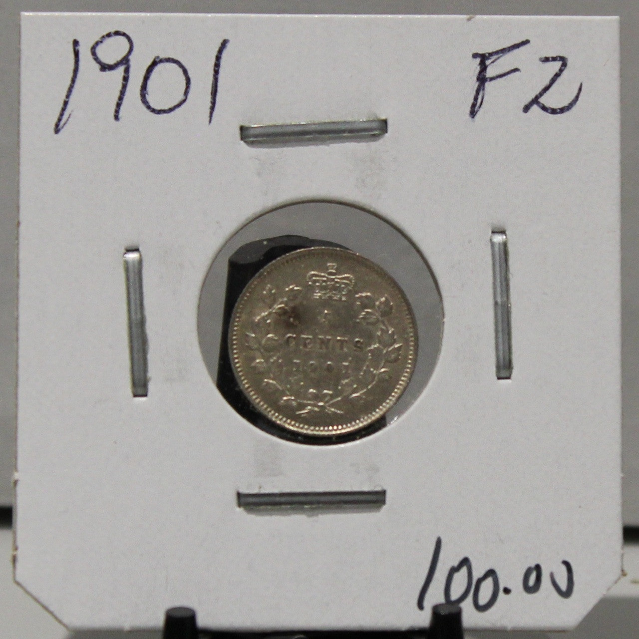 1901 5-CENT SILVER - F2 - UNGRADED - AS PICTURED