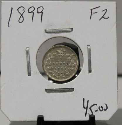 1899 5-CENT SILVER - F2 - UNGRADED - AS PICTURED