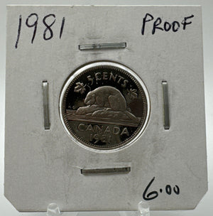 1981 CANADA CIRCULATION FIVE CENTS - UNGRADED