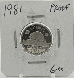 1981 CANADA CIRCULATION FIVE CENTS - UNGRADED