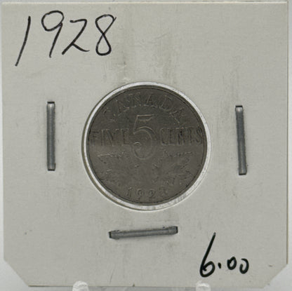 1928 CANADA CIRCULATION FIVE CENTS - UNGRADED