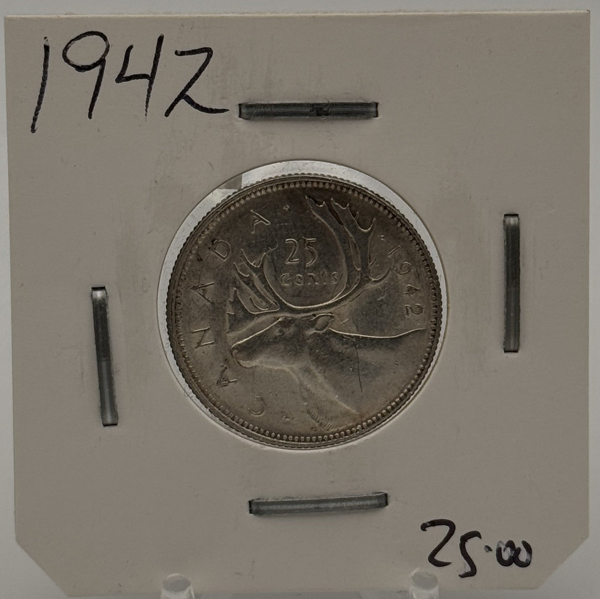 1942 CIRCULATION 25-CENT COIN - UNGRADED - AS PICTURED