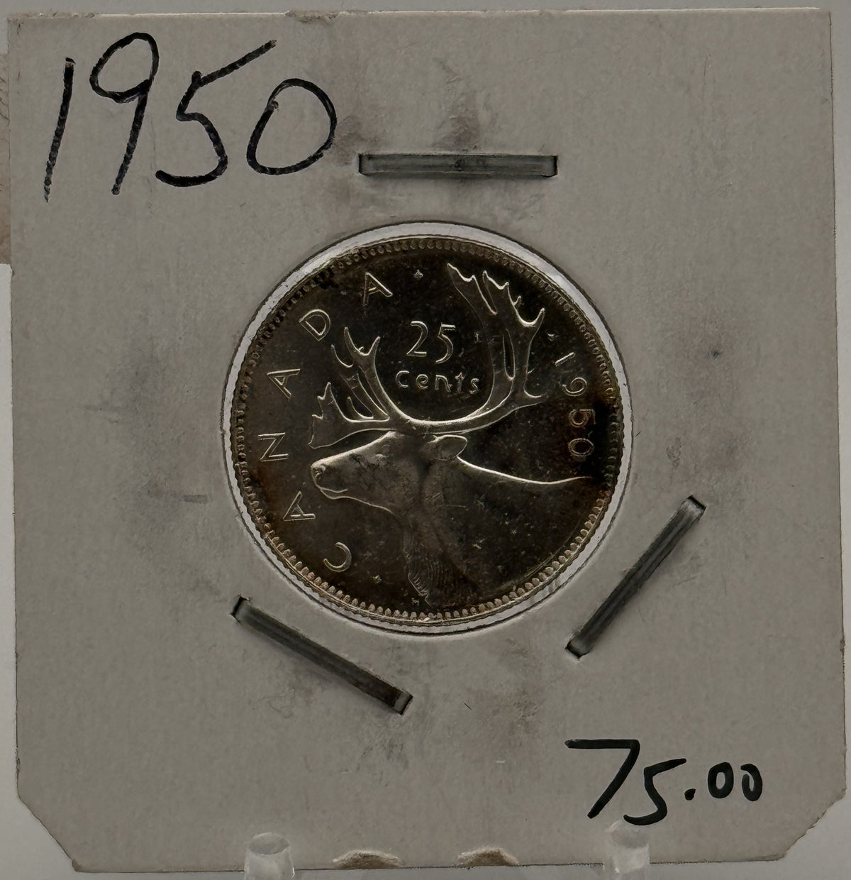1950 CIRCULATION 25-CENT COIN - UNGRADED - AS PICTURED