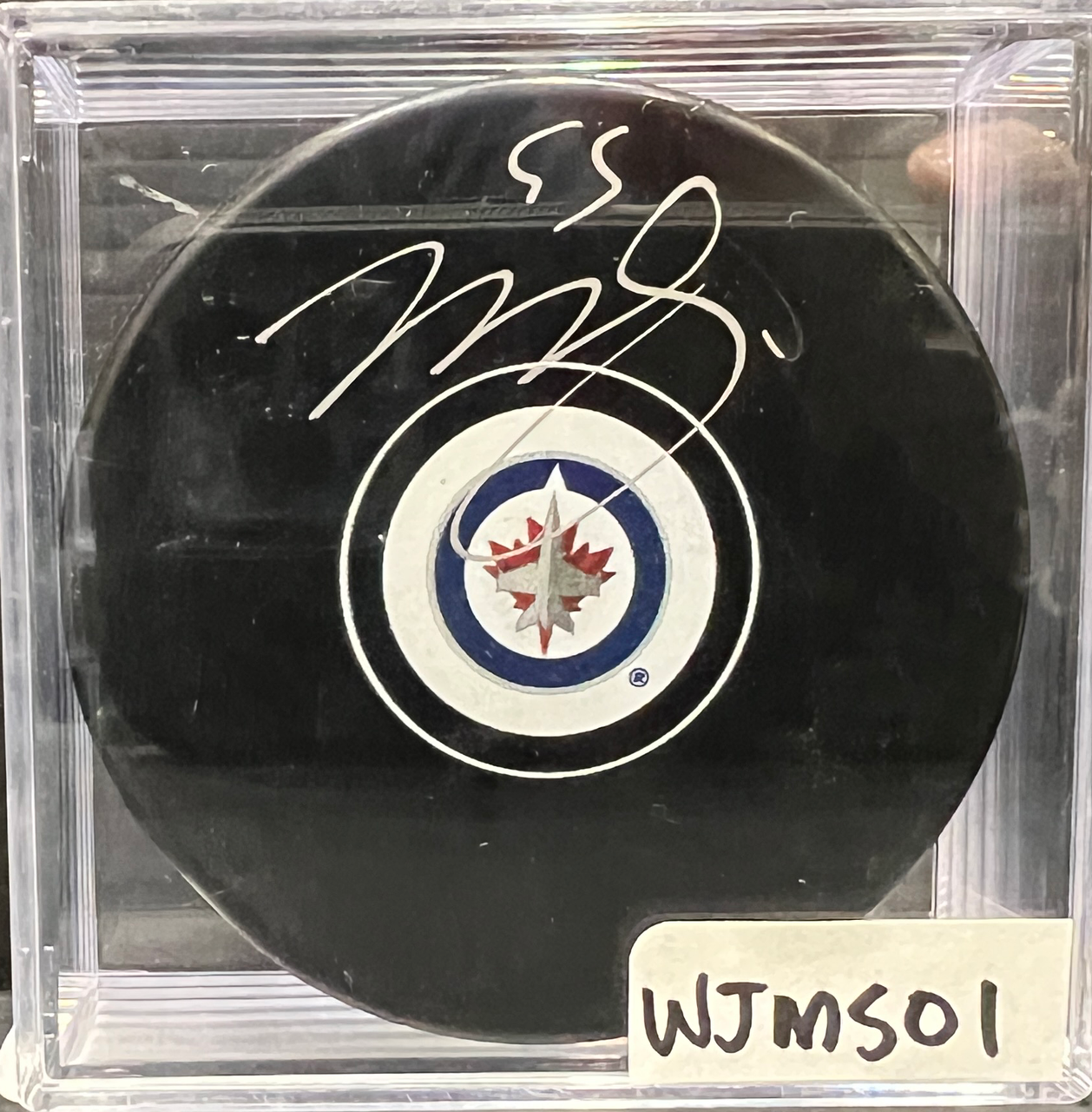 WINNIPEG JETS - MARK SCHEIFELE AUTO PUCK