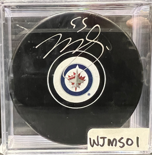 WINNIPEG JETS - MARK SCHEIFELE AUTO PUCK