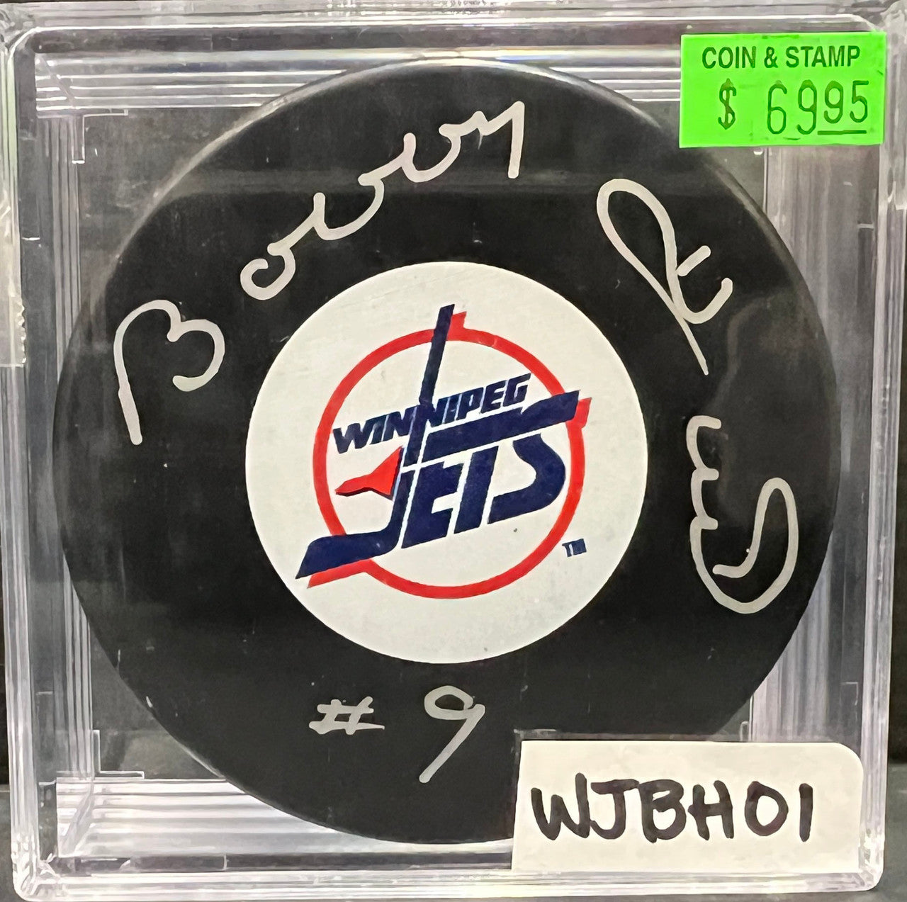 WINNIPEG JETS - BOBBY HULL AUTO PUCK