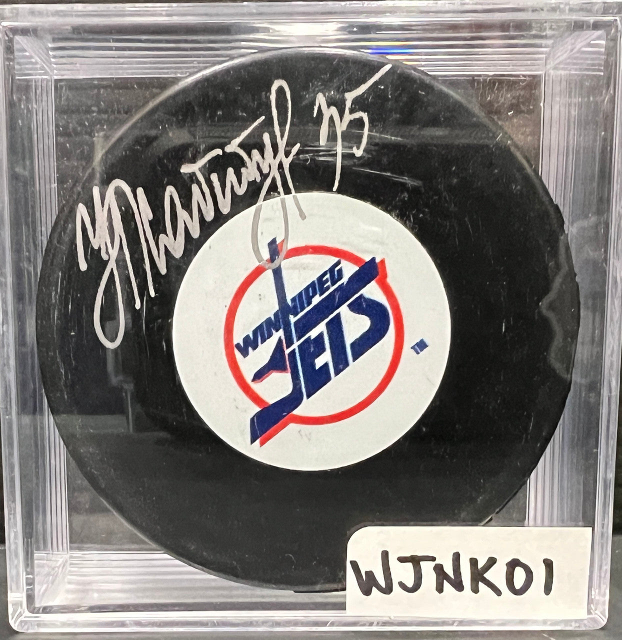 WINNIPEG JETS - NIKOLAI KHABIBULIN AUTO PUCK