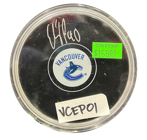 VANCOUVER CANUCKS - ELIAS PETTERSSON AUTO PUCK
