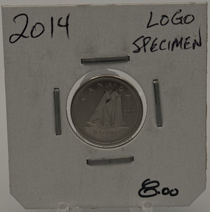 2014 CANADA CIRCULATION TEN CENTS - UNGRADED - LOGO SPECIMEN