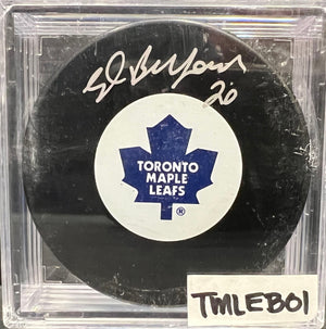 TORONTO MAPLE LEAFS - ED BELFOUR AUTO PUCK