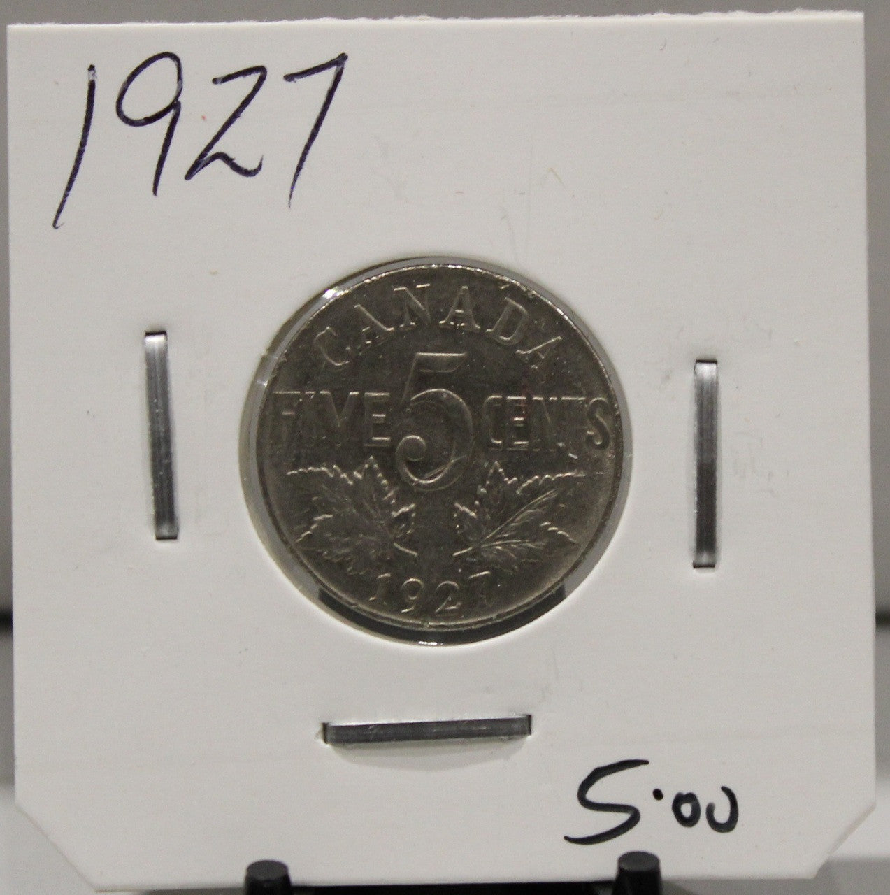 1927 CANADIAN FIVE CENT - UNGRADED - AS PICTURED