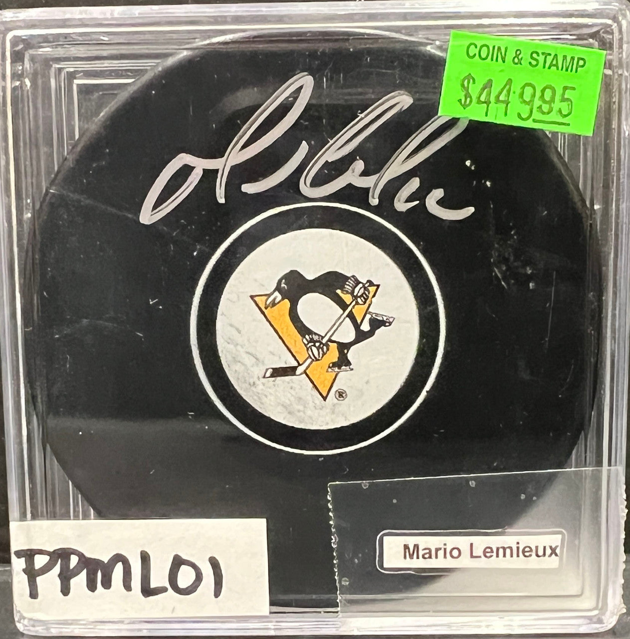 PITTSBURGH PENGUINS - MARIO LEMIEUX AUTO PUCK
