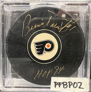 PHILADELPHIA FLYERS - BERNIE PARENT AUTO PUCK