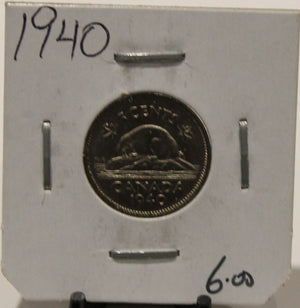 1940 CANADIAN FIVE-CENT - UNGRADED - AS PICTURED