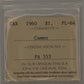 1960 CANADA CIRCULATION SILVER DOLLAR - PL-64 - AS PICTURED