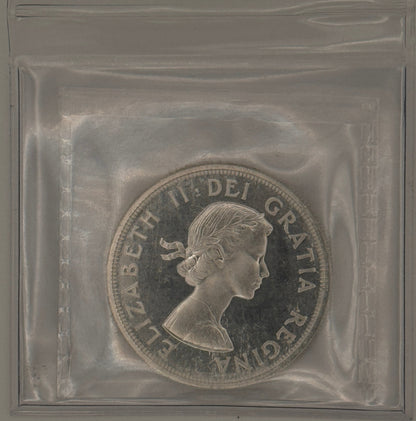1964 CANADA CIRCULATION SILVER DOLLAR; HEAVY CAMEO - PL-65 - AS PICTURED