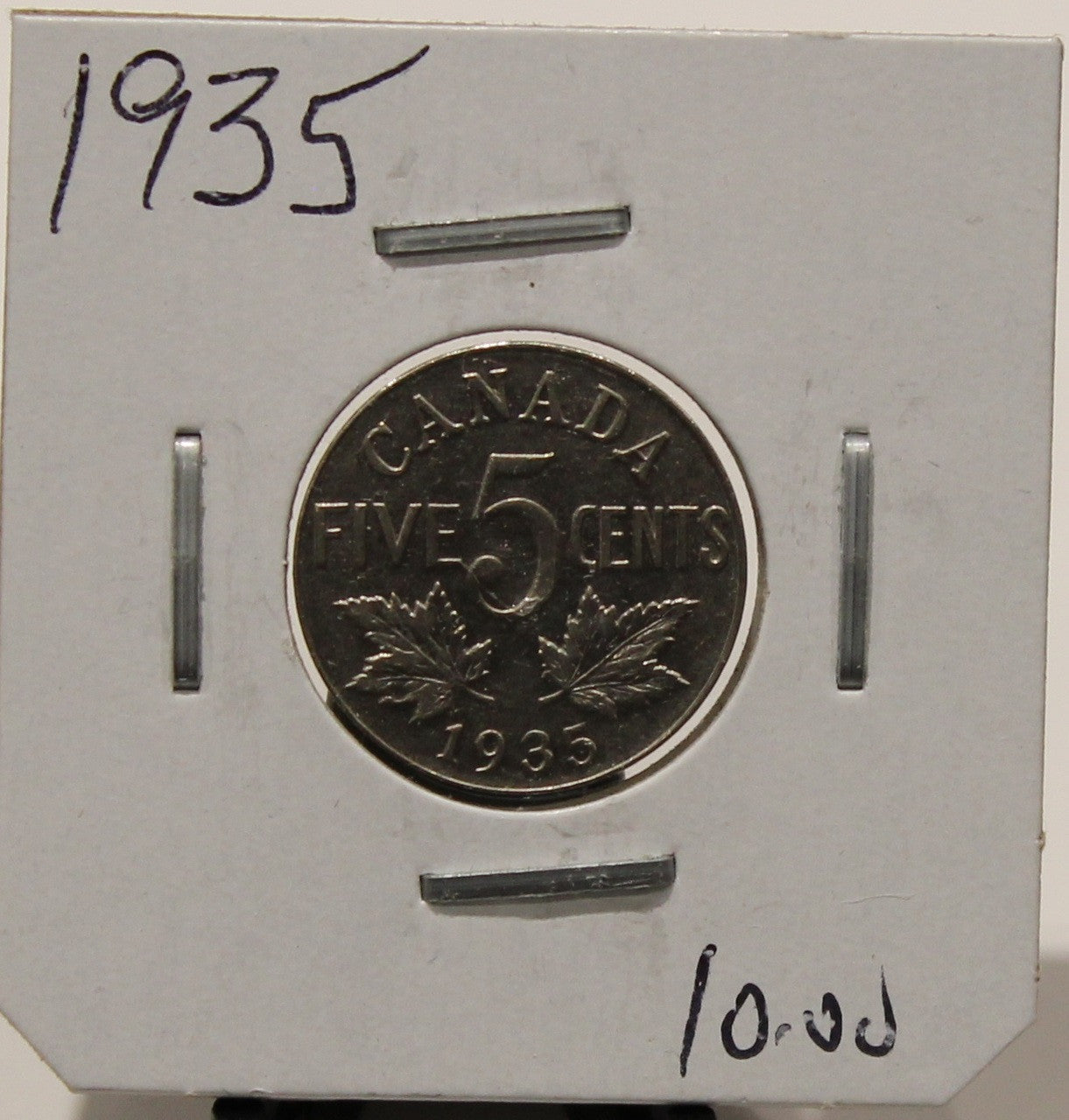 1935 CANADIAN FIVE- CENT - UNGRADED - AS PICTURED