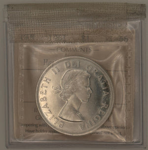 1961 CANADA CIRCULATION SILVER DOLLAR - HEAVY CAMEO - PL-66 - AS PICTURED