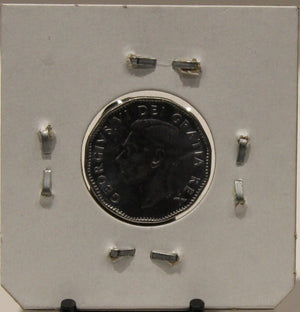 1952 CANADIAN FIVE-CENT - CHROMIUM STEEL - UNGRADED - AS PICTURED