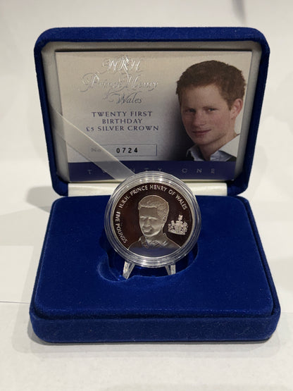 [AUCTION ONLY] 2005 £5 PRINCE HENRY OF WALES 21ST BIRTHDAY PROOF