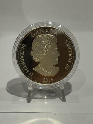 [AUCTION ONLY] 2014 1oz $20 75TH ANNIVERSARY OF THE ROYAL WINNIPEG BALLET FINE SILVER COIN
