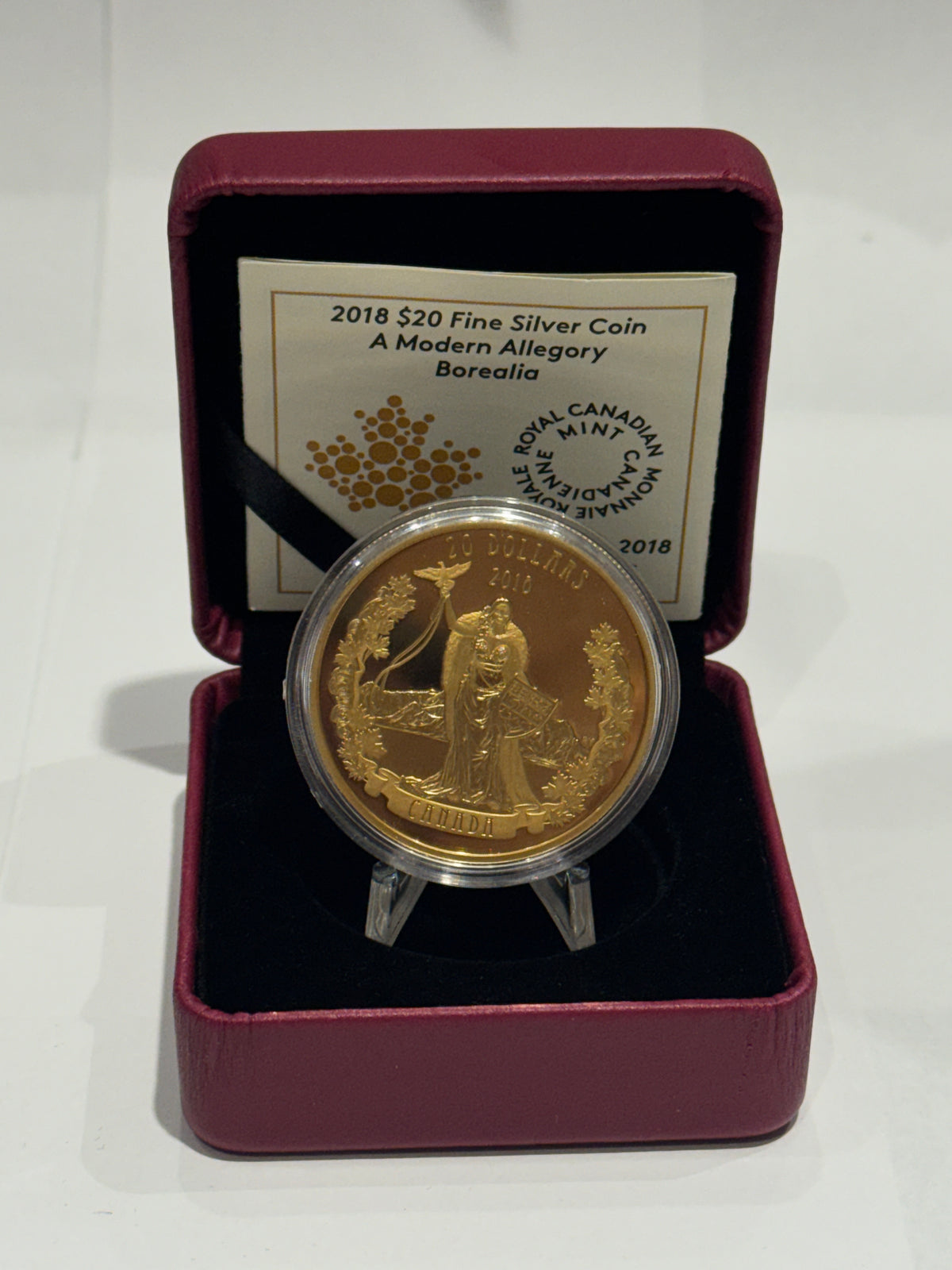 [AUCTION ONLY] 2018 $20 A MODERN ALLEGORY BOREALIA - FINE SILVER COIN