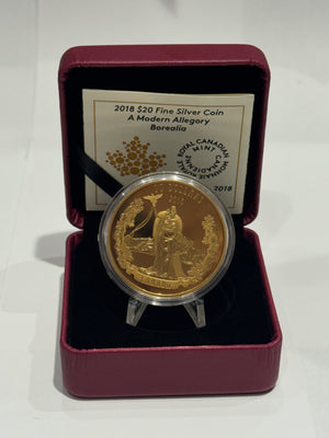 [AUCTION ONLY] 2018 $20 A MODERN ALLEGORY BOREALIA - FINE SILVER COIN