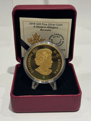 [AUCTION ONLY] 2018 $20 A MODERN ALLEGORY BOREALIA - FINE SILVER COIN