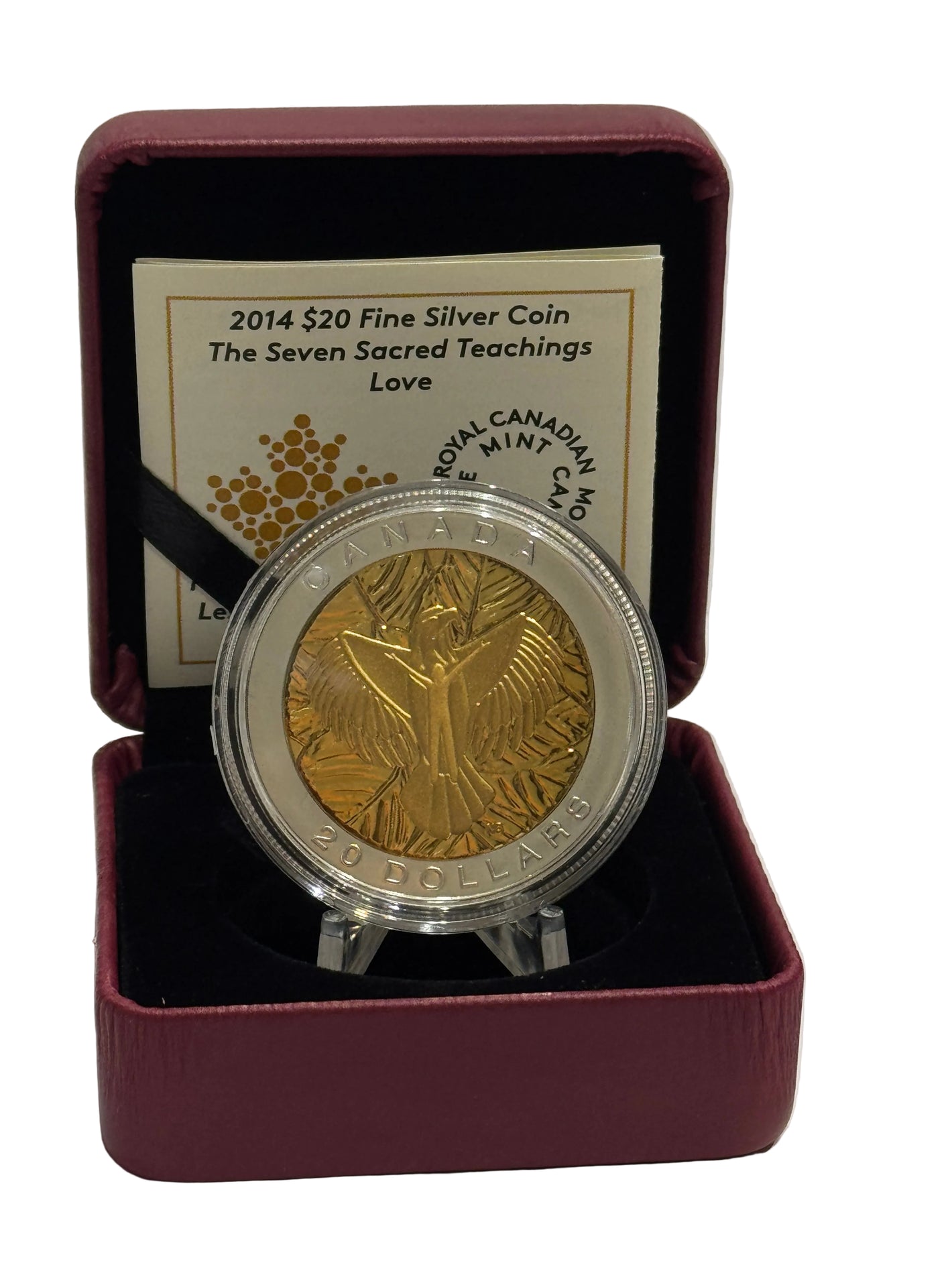 [AUCTION ONLY] 2014 1oz $20 THE SEVEN SACRED TEACHINGS: LOVE - FINE SILVER COIN