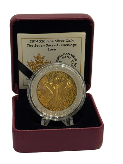 [AUCTION ONLY] 2014 1oz $20 THE SEVEN SACRED TEACHINGS: LOVE - FINE SILVER COIN