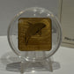 [AUCTION ONLY] 2011 $3 SQUARE SHAPED GOLD PLATED SILVER COIN - ORCA WHALE - WILDLIFE CONSERVATION