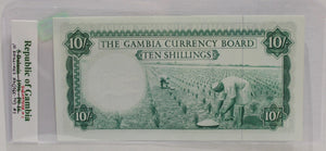 GAMBIA TEN SHILLING BANKNOTE - DATED 1965-1970 - P 16