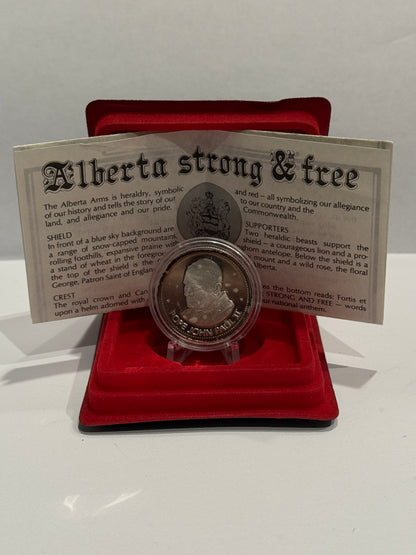 [AUCTION ONLY] 1984 POPE JOHN PAUL II ALBERTA VISIT MEDALLION FINE SILVER (17g)