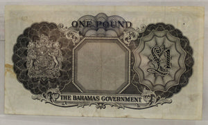 BAHAMAS 1 POUND BANKNOTE - NO DATE 1953