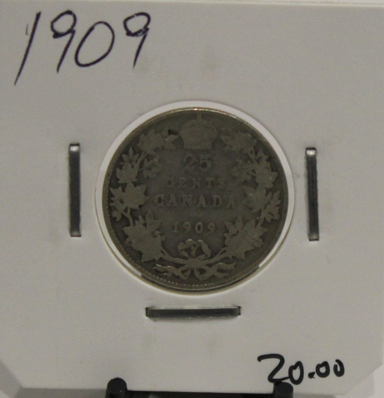 1909 CIRCULATION 25-CENT COIN - UNGRADED - AS PICTURED