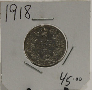 1918 CIRCULATION 25-CENT COIN - UNGRADED - AS PICTURED