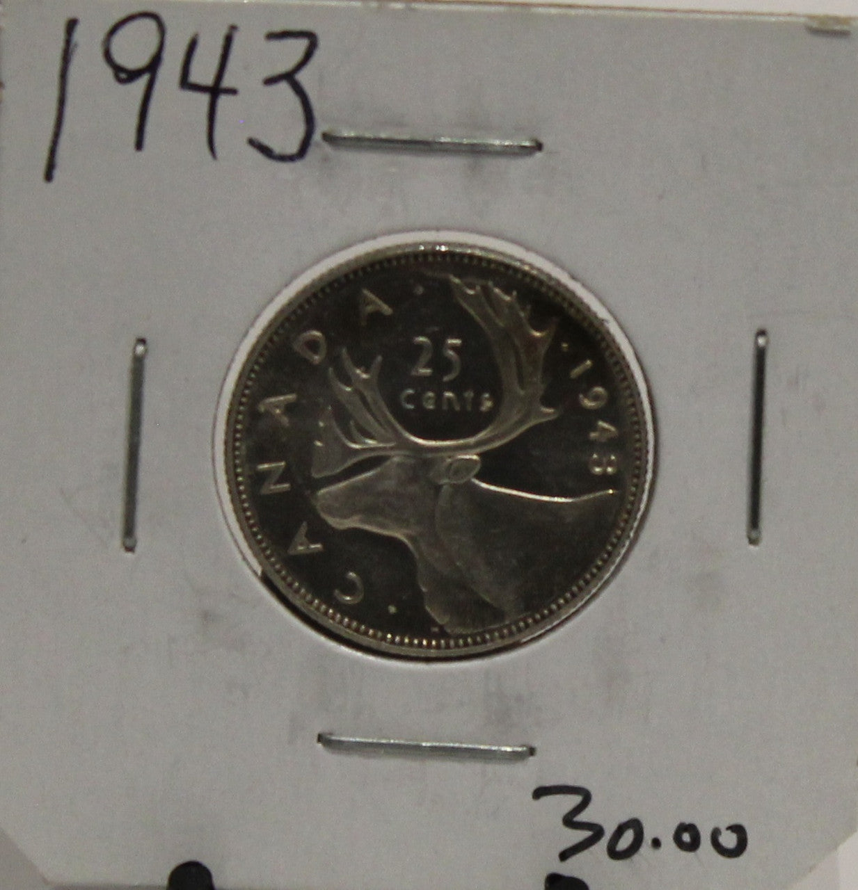 1943 CIRCULATION 25-CENT COIN - UNGRADED - AS PICTURED